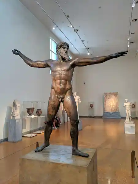 Bronze statue of Zeus or Poseidon